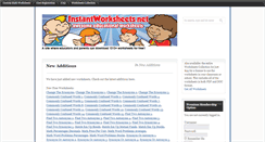 Desktop Screenshot of instantworksheets.net