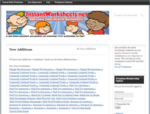 Tablet Screenshot of instantworksheets.net